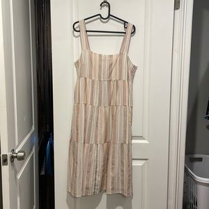 Madewell striped midi dress